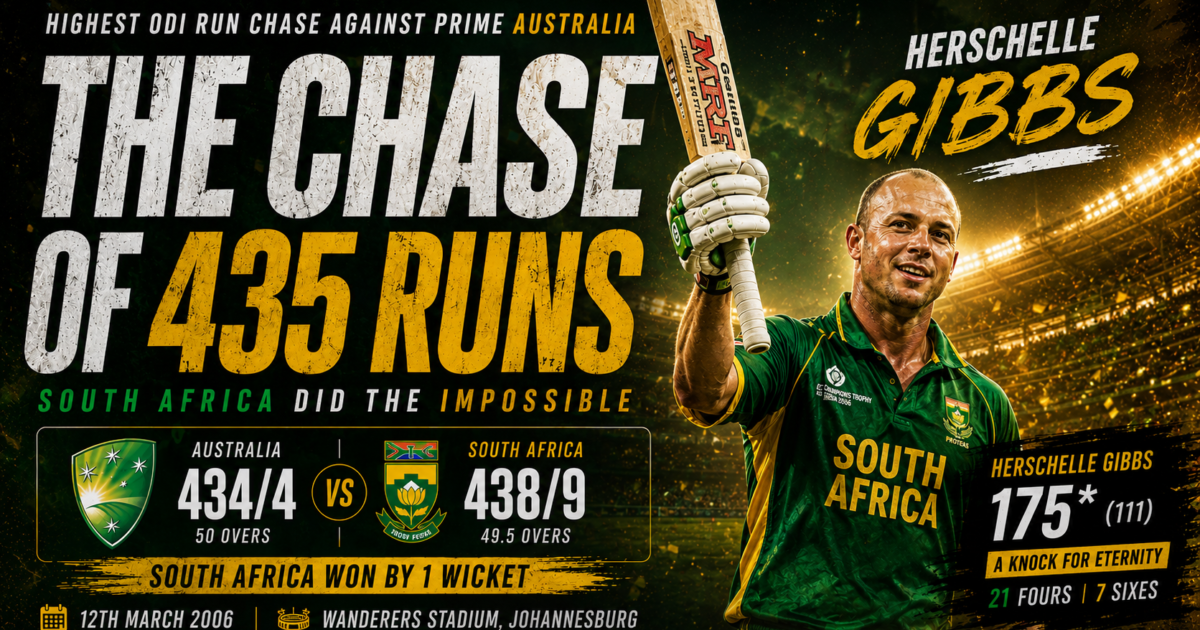 The highest ODI run chase ever!!!