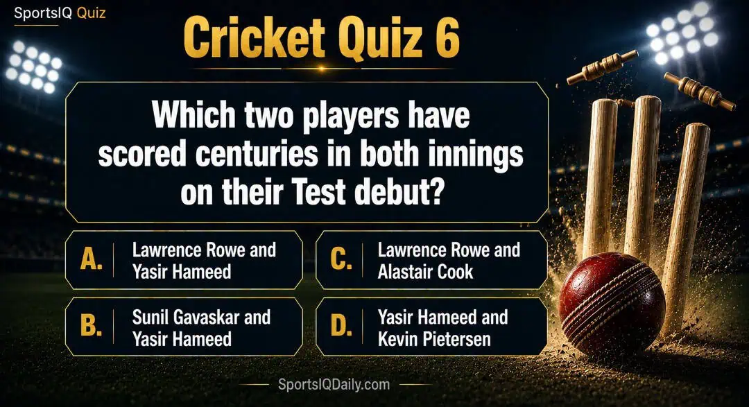 Which two players have scored centuries in both innings on their Test debut?