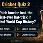 Which bowler took the first-ever hat-trick in Cricket World Cup History?