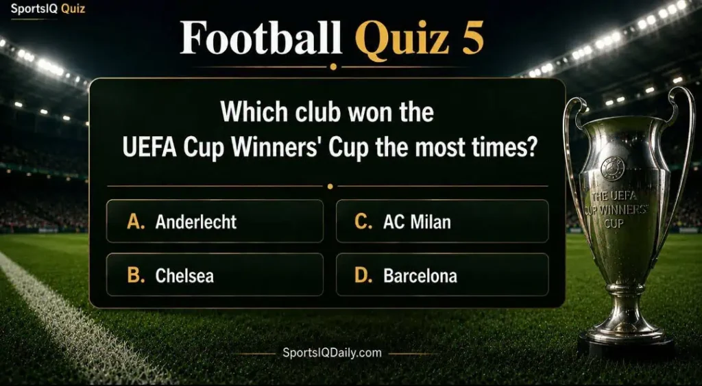 Which club won the UEFA Cup Winners' Cup the most times?