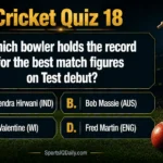 Which bowler holds the record for the best match figures on Test debut?