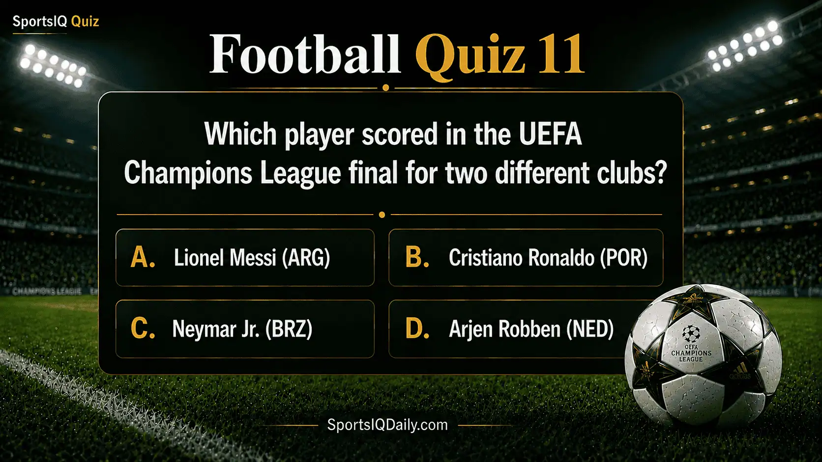 Which player scored in the UEFA Champions League final for two different clubs?