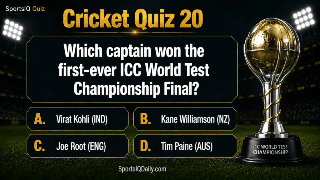 Which captain won the first-ever ICC World Test Championship Final?