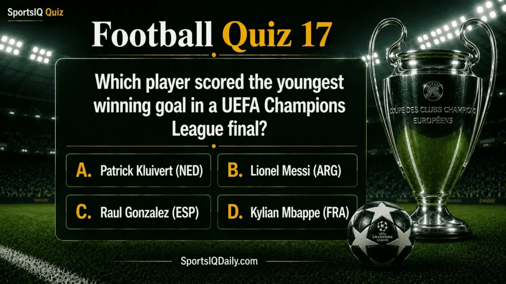 Which player scored the youngest winning goal in a UEFA Champions League final?