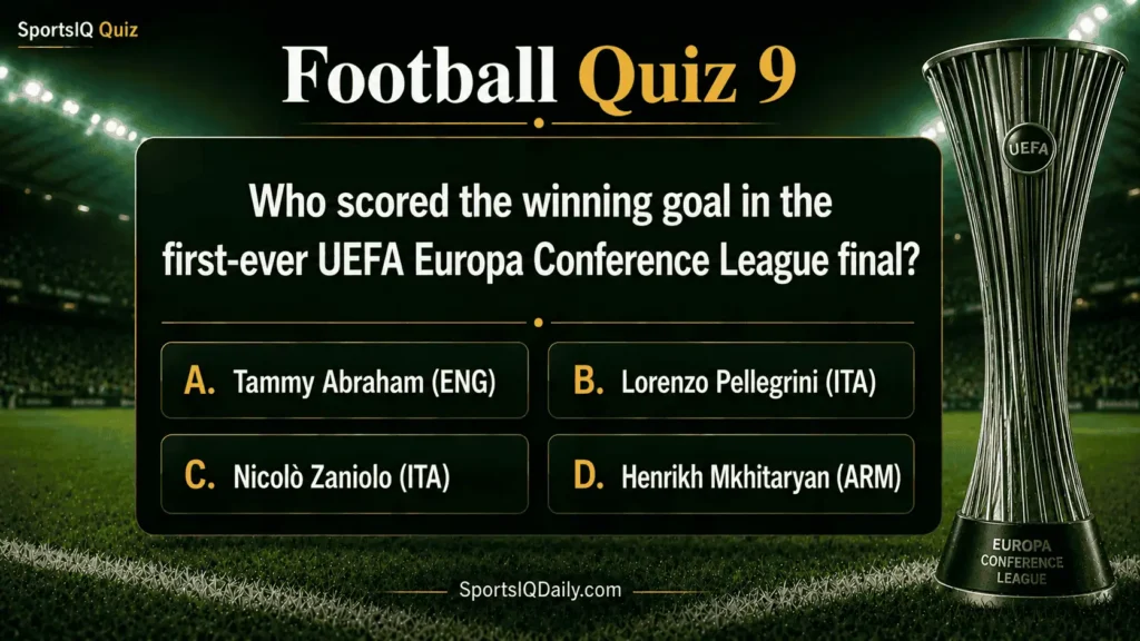 Who scored the winning goal in the first-ever UEFA Europa Conference League final?