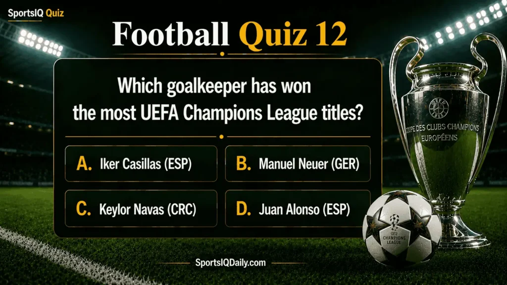 Which goalkeeper has won the most UEFA Champions League titles?