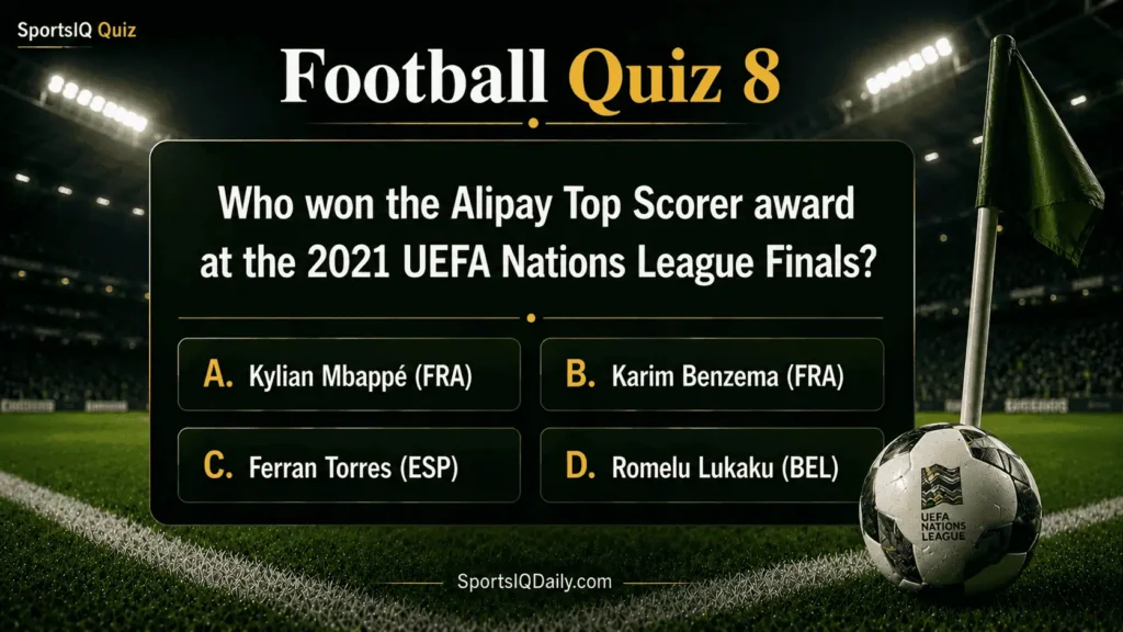 Who won the Alipay Top Scorer award at the 2021 UEFA Nations League Finals?